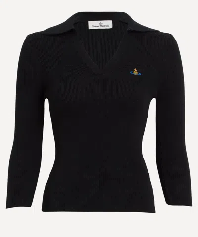 Vivienne Westwood Women's Marina Black Polo Jumper