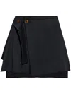 Vivienne Westwood Meghan Asymmetric Virgin Wool Skirt In Blue
