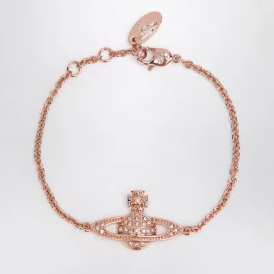 Vivienne Westwood Women's Mini Bas Relief Chain Bracelet In Pink In Multi