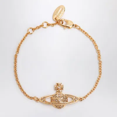Vivienne Westwood Women's Mini Bas Relief Chain Gold Bracelet In Multi