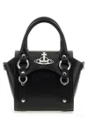 Vivienne Westwood Hardware Silver Structured Shape Top Handles In Black