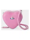 Vivienne Westwood Mini Heart Crossbody - Leather - Pink In Pink