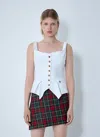 Vivienne Westwood Square-neck Button Down Top In White