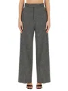 Vivienne Westwood Tailored Straight Wool Pants In Gray