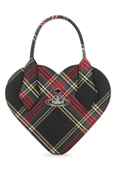 Vivienne Westwood Borsa A Mano Josephine Heart In Similpelle Stampata Donna