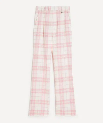 Vivienne Westwood Women's Ray Ivory And Pink Check Trousers In Ivory/pink