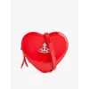 Vivienne Westwood Womens Red Louise Heart Patent-leather Shoulder Bag
