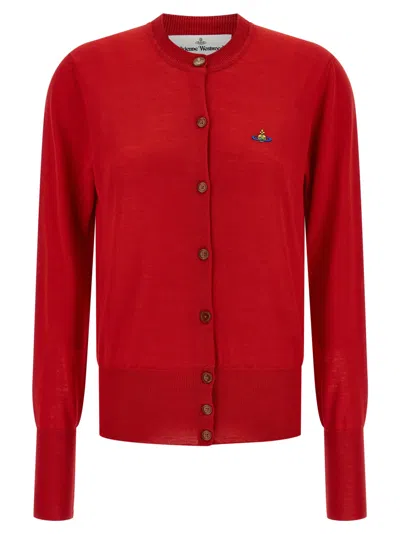 Vivienne Westwood Red Round Neck Cardigan
