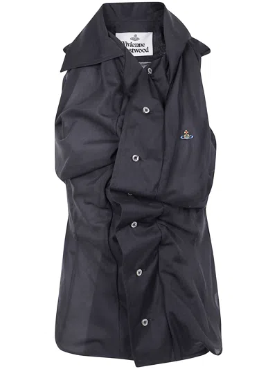 Vivienne Westwood Women Short Sleeves Drunken Shirt
