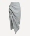 Vivienne Westwood Mens Multi Side Panther Check Wool-linen Blend Midi Skirt