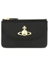 Vivienne Westwood Women "slim Longhalf Moon" Wallet In Black