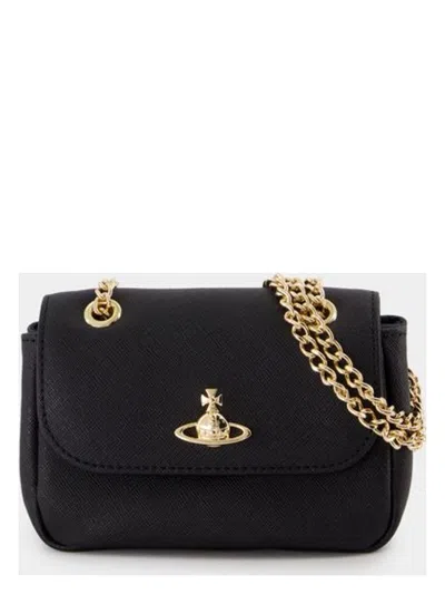 Vivienne Westwood Women's Small Chain Crossbody In Black