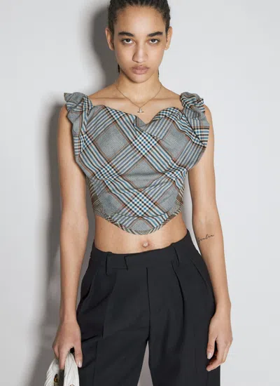 Vivienne Westwood Sunday Corset Top In Grey