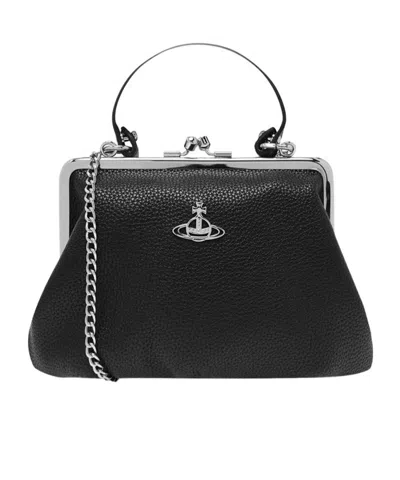 Vivienne Westwood Women's Textured Johanna Frame Purse In Black
