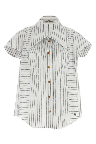 Vivienne Westwood Blackwhite Twisted Bagatelle Shirt In White