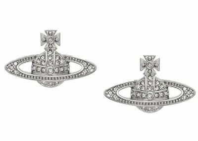 Pre-owned Vivienne Westwood Women's  Earrings Mini Bas Relief In Silver