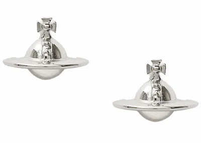 Pre-owned Vivienne Westwood Women's  Earrings Solid Orb In Silver/tone