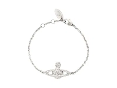 Pre-owned Vivienne Westwood Women's  Mini Mayfair Bas Relief Bracelet In Platinum In Silver