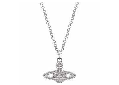 Pre-owned Vivienne Westwood Women's  Necklace Mini Bas Relief Pendant In Silver