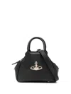 Vivienne Westwood Structured Mini Handbag With Signature Emblem In Black