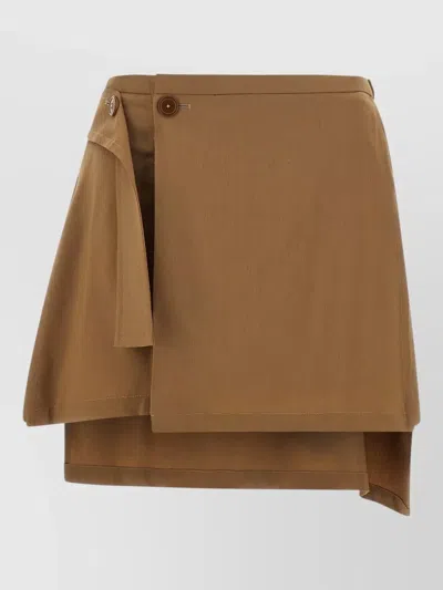 Vivienne Westwood Wool Asymmetric Draped Mini Skirt