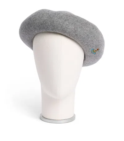 Vivienne Westwood Wool Basque Beret In Grey