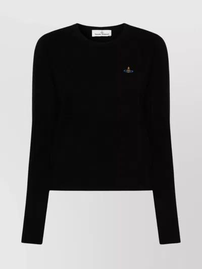 VIVIENNE WESTWOOD WOOL BLEND CREW NECK KNIT SWEATER