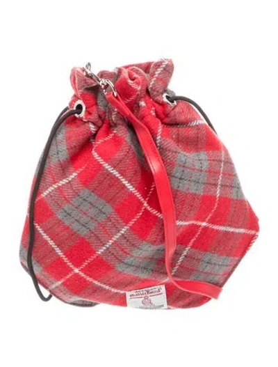 Pre-owned Vivienne Westwood Wool Bucket Bag W/ Tags In Red