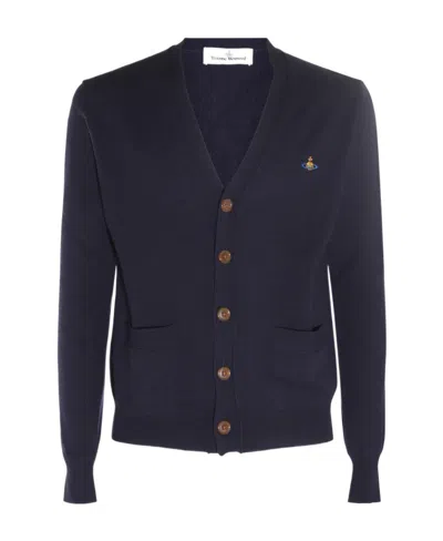 Vivienne Westwood Wool Button-up Cardigan In Black