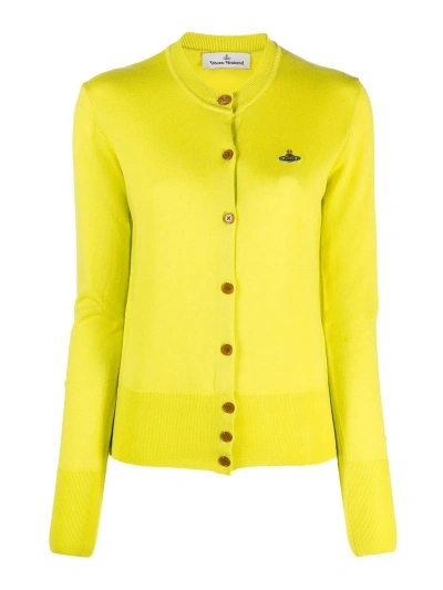 Vivienne Westwood Wool Cardigan In Yellow