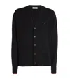 Vivienne Westwood Black V Neck Cardigan With Orb Embroidery In Cotton And Cashmere In Black