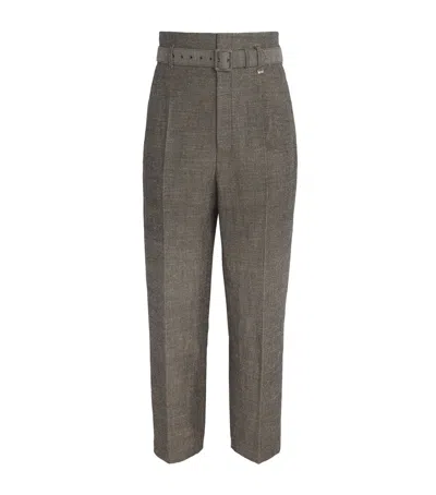 Vivienne Westwood Wool Corset-detail Trousers In Gray