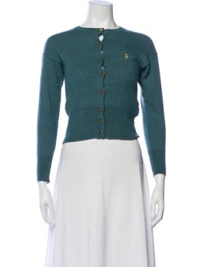 Pre-owned Vivienne Westwood Wool Crew Neck Sweater In Blue