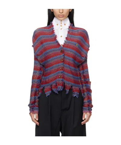 Vivienne Westwood Wool Fringed Casual Jacket In Black