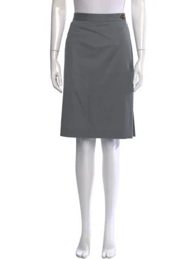 Pre-owned Vivienne Westwood Wool Knee-length Skirt In Grey