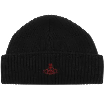 Vivienne Westwood Wool Knit Beanie Black