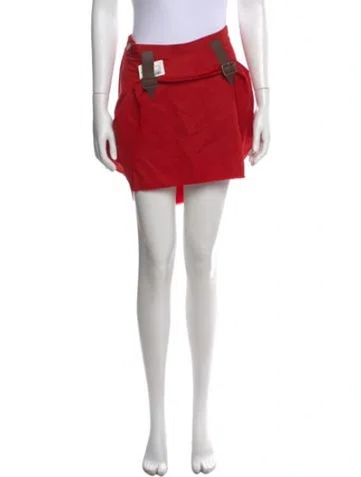Pre-owned Vivienne Westwood Wool Mini Skirt W/ Tags In Red