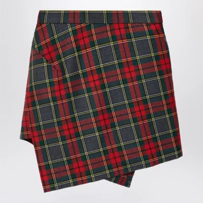 Vivienne Westwood Wool Mini Skirt With Tartan Pattern