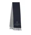 Vivienne Westwood Wool Orb Scarf In Gray