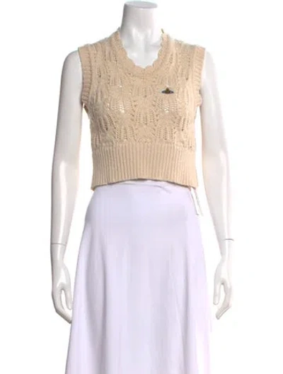 Pre-owned Vivienne Westwood Wool Patterned Sweater In Neutral