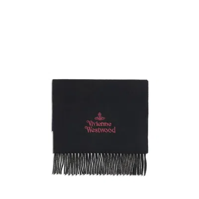 Vivienne Westwood Wool Scarf In Black