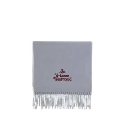 Vivienne Westwood Wool Scarf In Gray