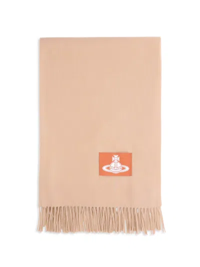 Vivienne Westwood Wool Scarf In Neutral