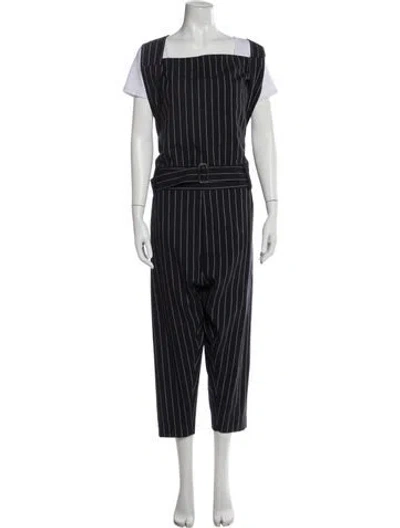 Pre-owned Vivienne Westwood Wool Striped Jumpsuit In Black