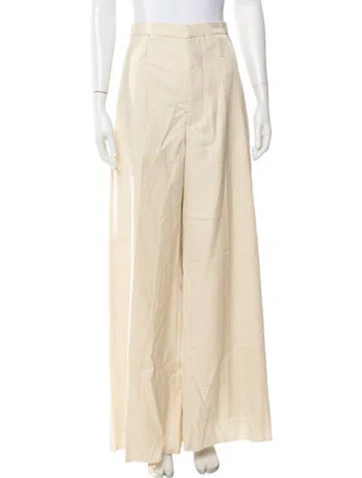 Pre-owned Vivienne Westwood Wool Wide Leg Pants In Neutral