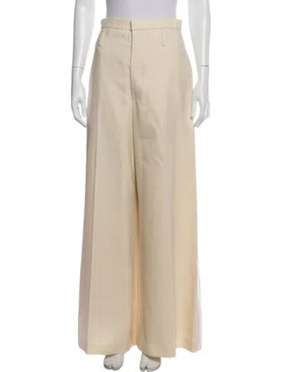 Pre-owned Vivienne Westwood Wool Wide Leg Pants In Neutrals