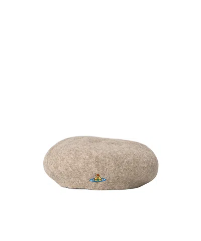 Vivienne Westwood Woolen Beret In Nude