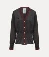 Vivienne Westwood Worlds End Chaos Cardigan Wool Dark-grey L/xl Unisex In Dark-grey
