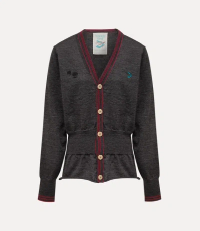 Vivienne Westwood Worlds End Chaos Cardigan Wool Dark-grey L/xl Unisex