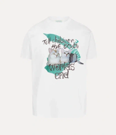 Vivienne Westwood Worlds End Classic Truth T-shirt Cotton White Xl Unisex In Animal Print